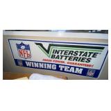 NFL Interstate Batteries Metal Single Sided Sign