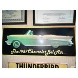 1957 Chev Bel Air Single Sided Metal Sign