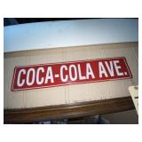 Coca Cola Ave Metal Single Sided Sign 24"x5"