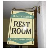 Porcelain "Restroom" Wall Hanger 9"x12"