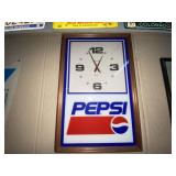 Pepsi Cola Wall Clock 13"x18"