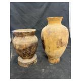 2 - Handmade Wood Vases