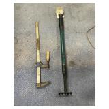 2 Pcs - Garden Rake & Metal Clamp