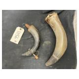 2 - Vintage Gun Powder Horns