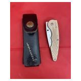 Pocket Knife w/Leather Holder