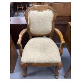 Rolling Wooden Side Chair