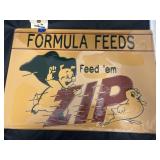 Single Sided Metal Sign Formula Feeds 20"x14"