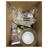 Box of Assorted Glassware