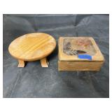 Trinket Box & Mini Wooden Coffee Table