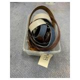 Plastic Bin w/Assorted Belts