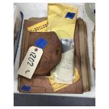 Leather Pcs & Etched Glass