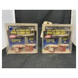 2 Pcs - 3/4 Heavy Duty Pipe Clamp Set