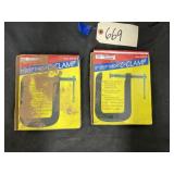 2 Boxes - 5" Deep Throat C Clamp