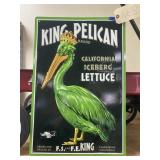 Metal Single Sided Iceberg Lettuce Sign 16"x24"