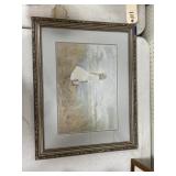 Framed/Matted Girl on Beach Pic 27"x22"