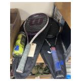 3 Pcs - Tennis Balls & Racquets w/Cases
