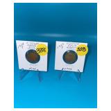 1923-P & 1924-P Lincoln Wheat Cents - Fine