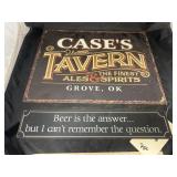 2 Pc - Metal Single Sided Beer Signs