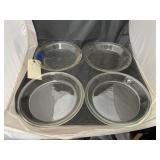 4 - Pyrex Glass Pie Pans