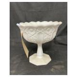 Milk Glass Compote Dish