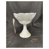 Milk Glass Compote Dish