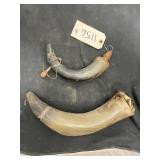 2 - Vintage Gun Powder Horns