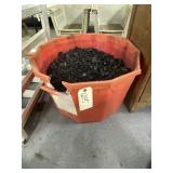 Black Rocks in Plastic Tub