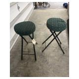 2 - Foldable Padded Stools 35"H