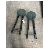 2 - Foldable Padded Stools 35"H