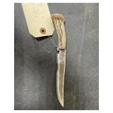Deer Handled Knife w/Sheath