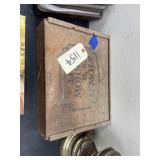 Wooden Box w/Soldering Iron & Accs