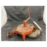 Vintage Hand Crank Bench Grinder