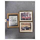 3 Pcs - Framed Car Pics