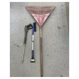3 Pcs - Rake - Snow Brush  Power Washing Tool