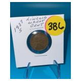 1937-S Lincoln Wheat Cent - Very Fine