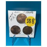 1975 P-D-S Lincoln Cents - Uncirculated