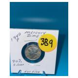 1940-P 90% Silver Mercury Dime - Ext Fine