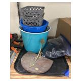 Pile w/Serving Trays - Buckets - Assorted Cords