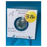 1959-P 90% Silver Roosevelt Dime - Uncirculated