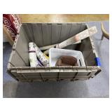 Plastic Bin w/Christmas Tins - Vinyl Adhesive