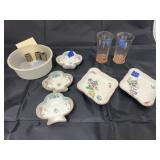 8 Pcs - Mini Bowls - Plates & Shot Glasses