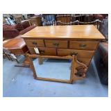 8-Drawer Dresser 44"L x 20"W x 35"H w/Mirror