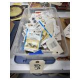 Plastic Bin w/Assorted Buttons - Nail Heads