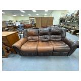 Reclining Leather Sofa 83"L