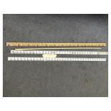 4 Pcs - Yardsticks & Wooden Dowels