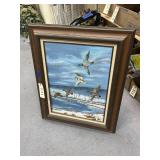 Framed Flying Ducks Pic 26"x32"
