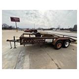 16ft - 2 Axle Flatbed Trailer w/Ramps & Spare