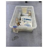 Plastic Bin w/Assorted First Aid - Syringes