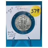1943-P 90% Silver Walking Liberty Half Dollar