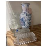 4 Pcs - Butter Colored Dishes & Vases